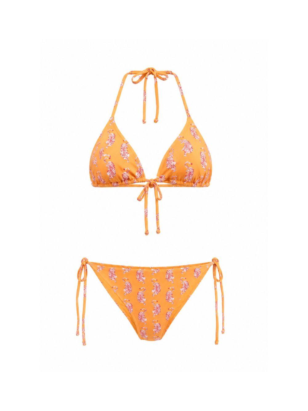 Bikini per donna MC2 Saint Barth arancione con stampa tigrata LVY0001 09478L MC2 ST. BARTH 