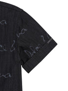 Camicia per neonato Dolce & Gabbana Kids nero in denim con colletto classico L14S22 LDC87 S9000 DOLCE & GABBANA KIDS 