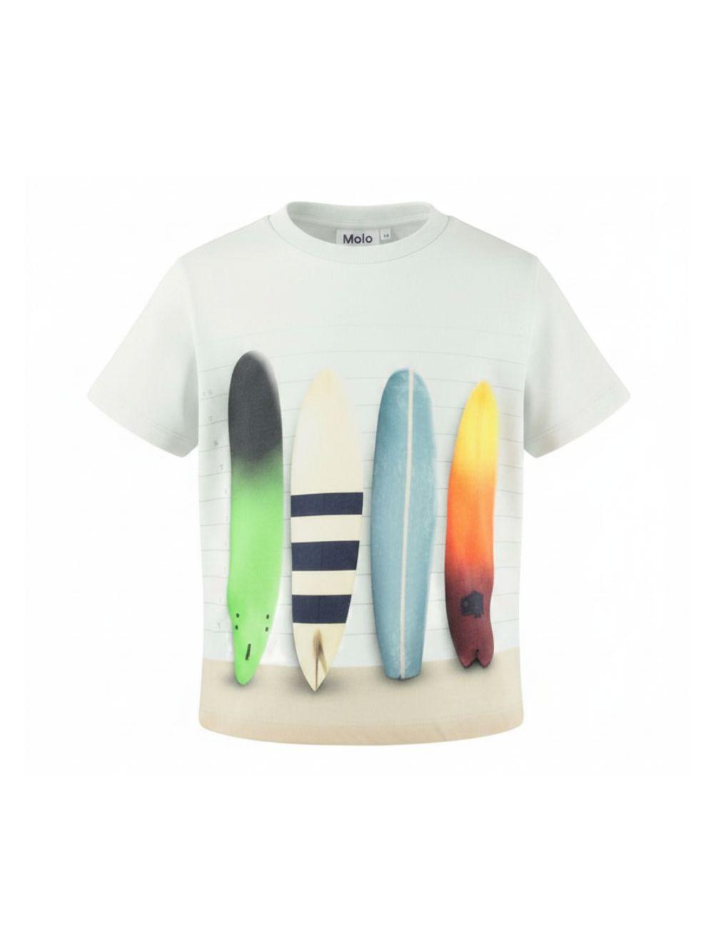 T-shirt Riley per bambino Molo bianca con stampa grafica Surfboard 1S26A208 9873 MOLO 
