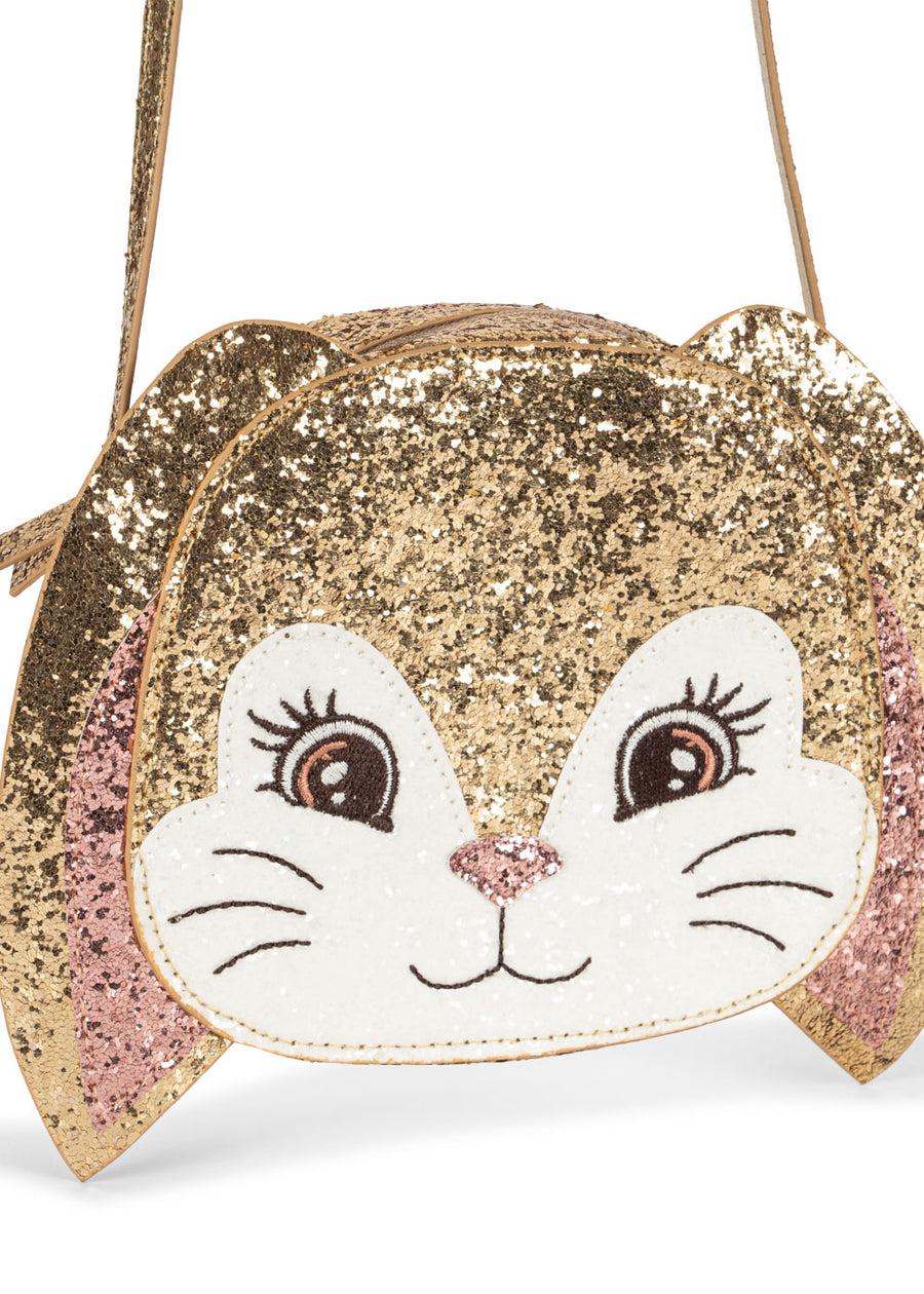 Borsa per bambina Konges Slojd oro con dettagli glitter KS105562 BUNNY KONGES SLOJD 