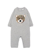 Tutina per neonati Etro Kids grigia con ricamo orsetto sul davanti GZB540 Z3188 806 ETRO KIDS 
