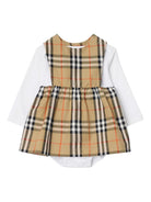 Abito per neonata Burberry Kids beige con motivo Check Vintage 8117967 B9368 BURBERRY KIDS 
