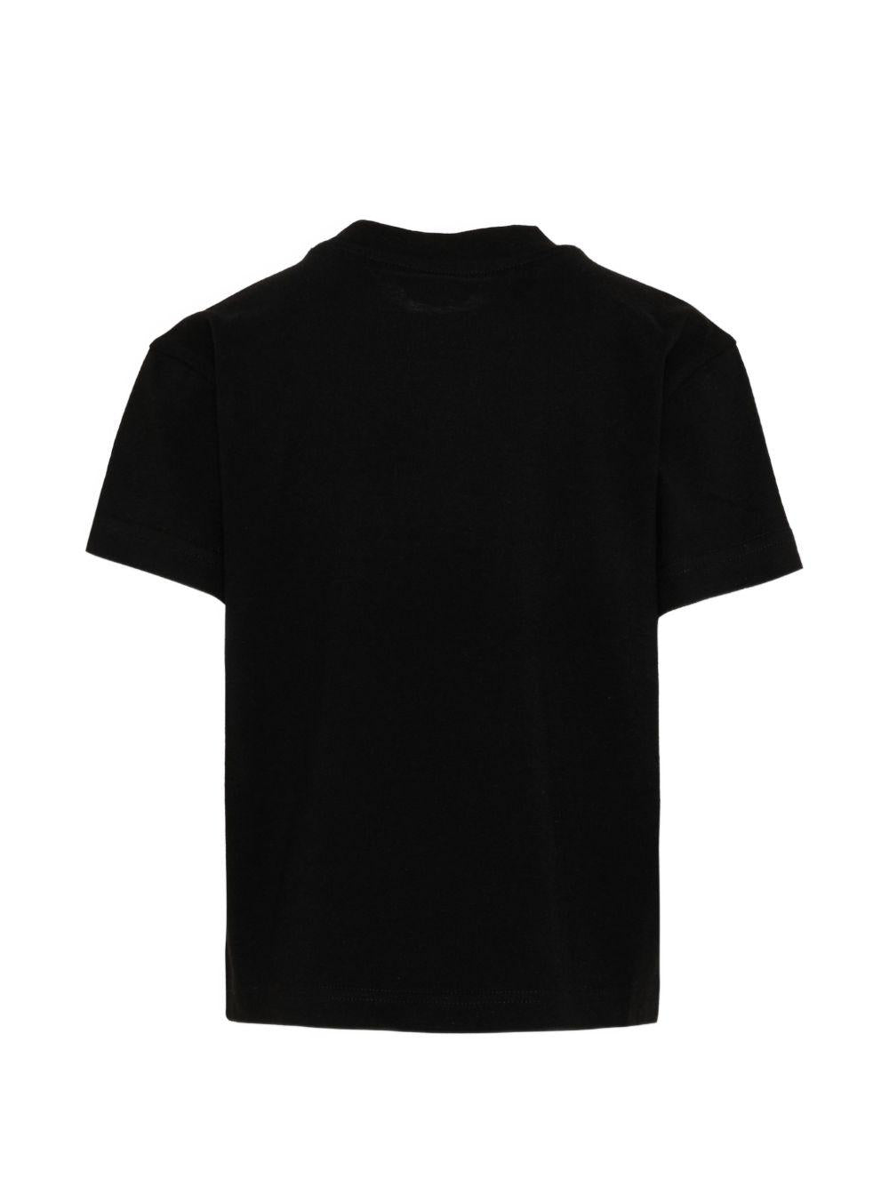 T-shirt per bambina Palm Angels Kids nera con stampa grafica Teddy PGAA002S26JER001 110 PALM ANGELS KIDS 
