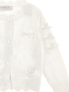 Cardigan per neonata Monnalisa Kids bianco con dettaglio fiocco 37H800 8060 0001 MONNALISA KIDS 