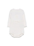 Tutina per neonata Fendi Kids bianco con lavorazione in maglia BUG187 ATRM F0TU9 FENDI KIDS 
