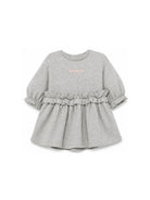 Abito per neonata Balmain Kids grigio con logo sul davanti BZ1050 Z3188 806RS BALMAIN KIDS 