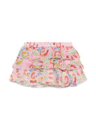 Gonna per neonata Versace Kids Barroco Flowers rosa con grafica all-over 10186941A13297 5PC00 VERSACE KIDS 