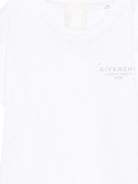 T-shirt per neonati Givenchy Kids bianca con logo sul davanti H31184 10P GIVENCHY KIDS 
