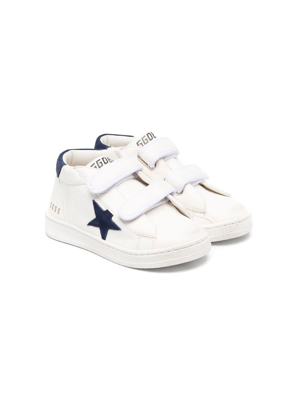Sneakers per bambini Golden Goose Kids bianche con chiusura a strappo F00386F003322 10357 GOLDEN GOOSE KIDS 