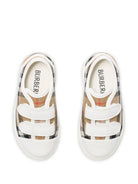 Sneakers per bambini Burberry Kids beige con motivo Vintage Check 8117797 B9368 BURBERRY KIDS 