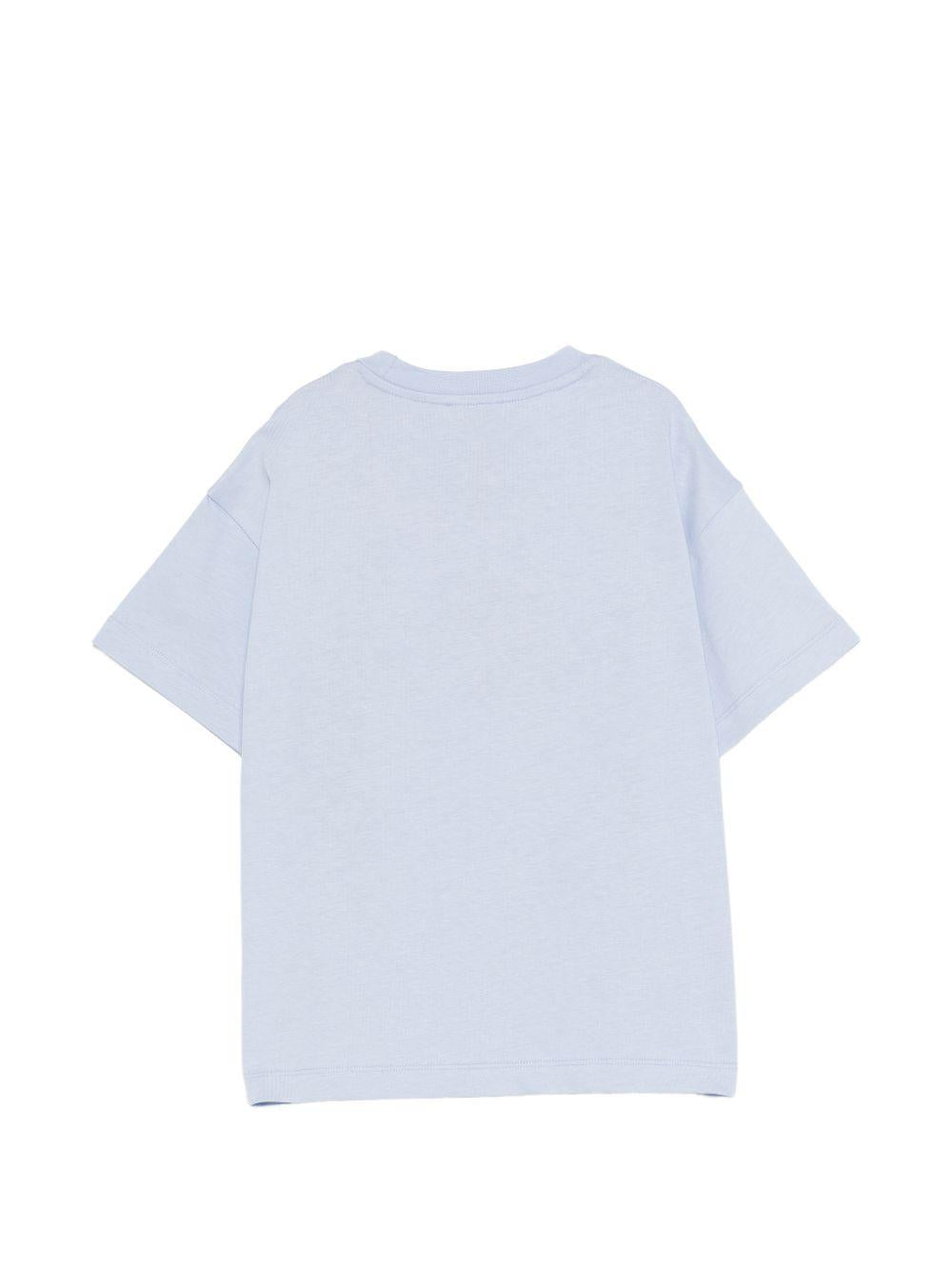 T- shirt per bambino Etro Kids azzurra con logo ricamato GY8P91 Z3672 602 ETRO KIDS 