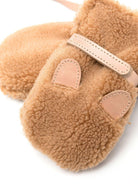 Muffole per neonati Donsje beige con dettaglio shearling 6023102 CF006 DONSJE 