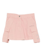 Gonna per bambina Off-White Kids rosa con tasche laterali con patta OGCY001F25FAB001 3B07 OFF WHITE KIDS 