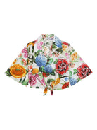 Camicia per bambina Dolce & Gabbana Kids multicolore con stampa floreale all-over L55S69 HS5S5 HA5KU DOLCE & GABBANA KIDS 