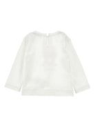 T-shirt per bambina Monnalisa bianca con stampa sul davanti 19F631NP 6005 0001 MONNALISA 