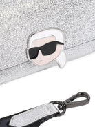 Borsa per bambina Karl Lagerfeld Kids argento con applicazioni glitterate Z31218 016 KARL LAGERFELD KIDS 
