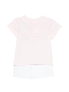 Completo t-shirt e shorts per bambina The Marc Jacobs Kids rosa con stampa grafica W60816 475 THE MARC JACOBS KIDS 