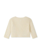 Cardigan Esil per neonata Bonpoint beige con scollo rotondo S05ZCAK00009 031 BONPOINT KIDS 