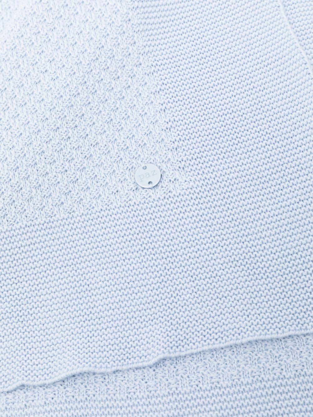 Coperta per neonato Paz Rodriguez blu con lavorazione a maglia 031-123414 801 PaZ RODRIGUEZ KIDS 