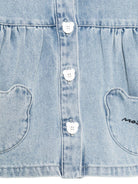 Giubbino per neonata Moschino Kids denim con colletto MDS02KL0E34 40186 MOSCHINO KIDS 