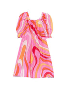 Abito per bambina Emilio Pucci Junior multicolore con stampa astratta PY1C01 M0077 515AR EMILIO PUCCI KIDS 