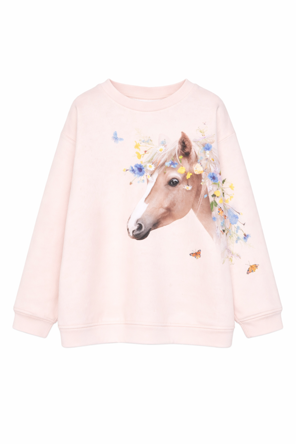 T-shirt Mountoo per bambina Molo rosa con stampa cavallo 2S26J208 5983 MOLO KIDS 