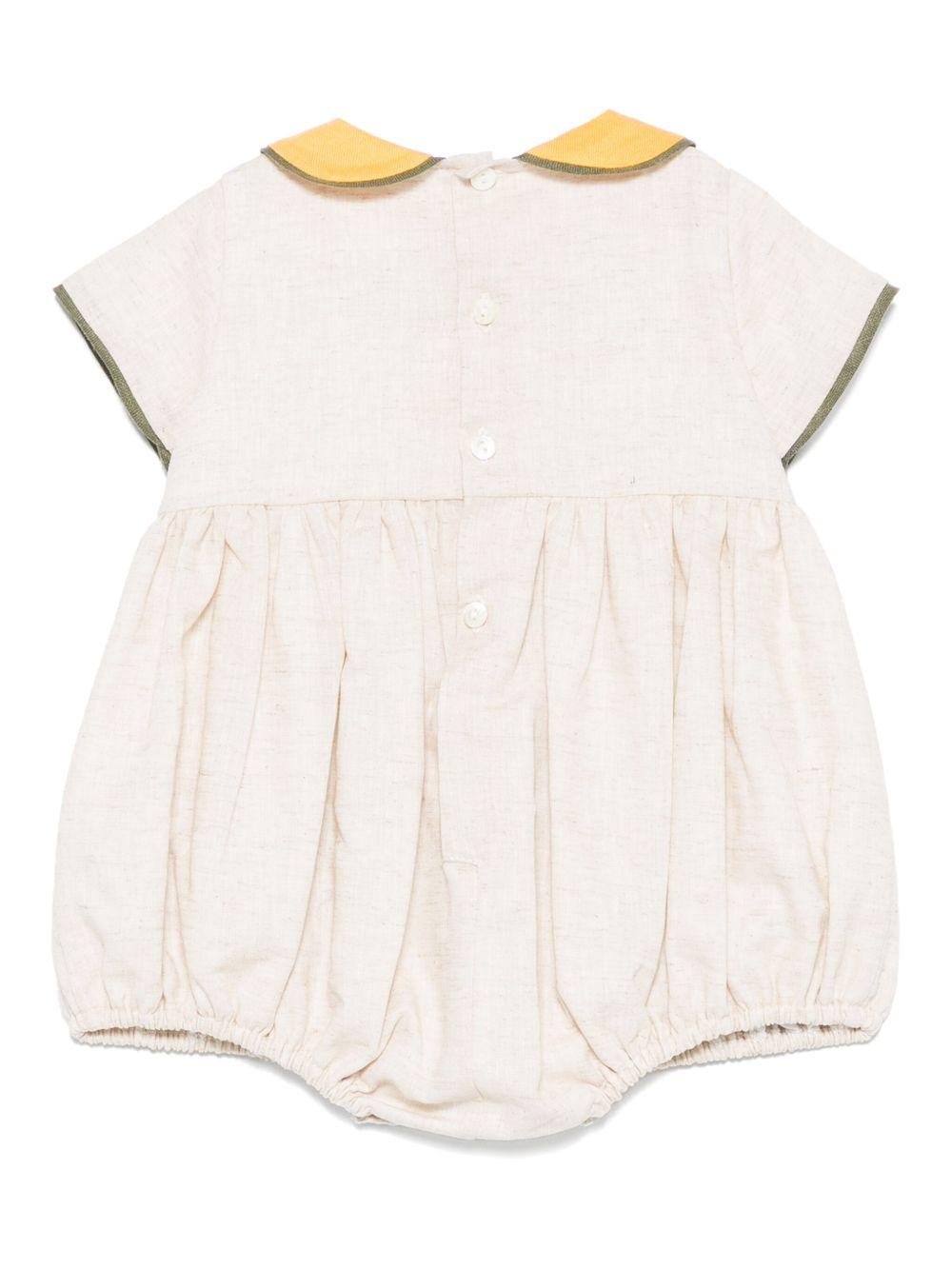 Tutina per neonato La Stupenderia beige con colletto a contrasto TBPG51D05 D19 LA STUPENDERIA KIDS 