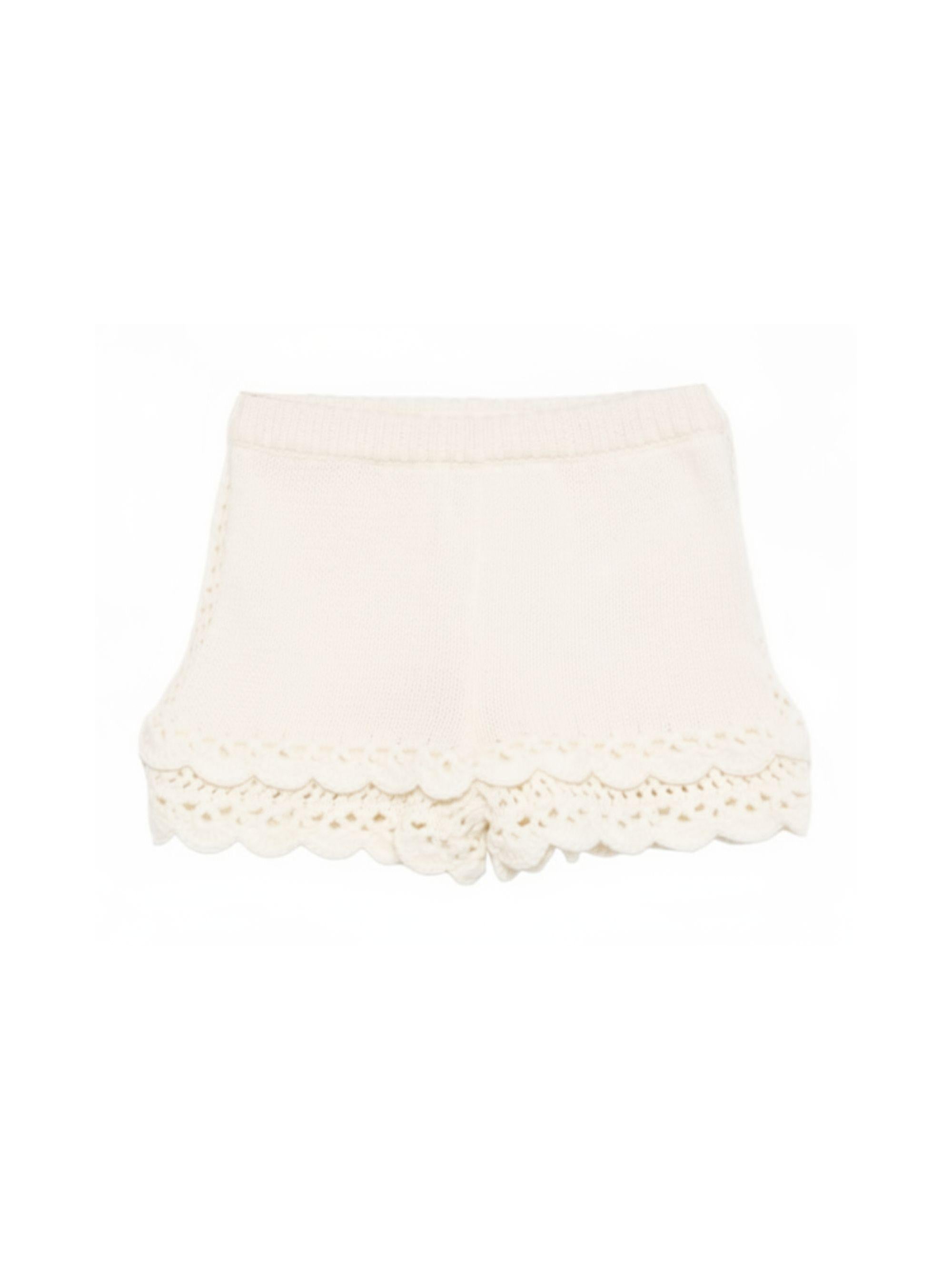 Shorts Mekylana per neonata Louise Misha bianco con bordo a smerlo FRC-S26-S0288 CREAM LOUISE MISHA 