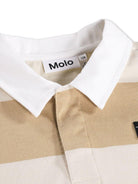 T-shirt per bambino Molo beige con colletto 1S26A222 9597 MOLO KIDS 