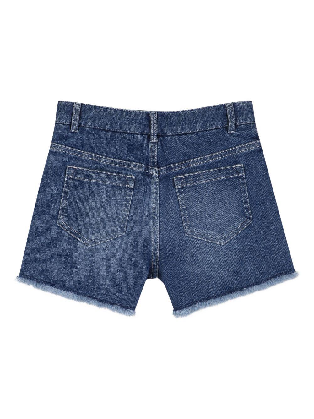 Shorts per bambina Chloé Kids denim con chiusura con bottoni sul davanti C20850 Z13 CHLOE' KIDS 
