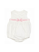 Tutina per neonata Elisabetta Franchi La mia Bambina bianca con colletto Peter Pan ENPG0540CA235 0285 ElISABETTA FRANCHI KIDS 