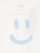 T-shirt per neonato Molo bianca con stampa faccina 6S26A210 5632 MOLO KIDS 