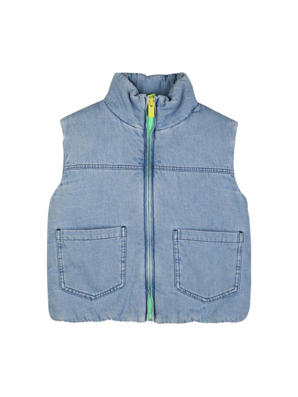 Gilet imbottito per bambino Billieblush blu con zip U21710 Z18 BILLIEBLUSH KIDS 