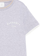 T-shirt per bambino Eleventy Kids grigia con logo sul davanti EY8P21 Z3711 804BG ELEVENTY KIDS 