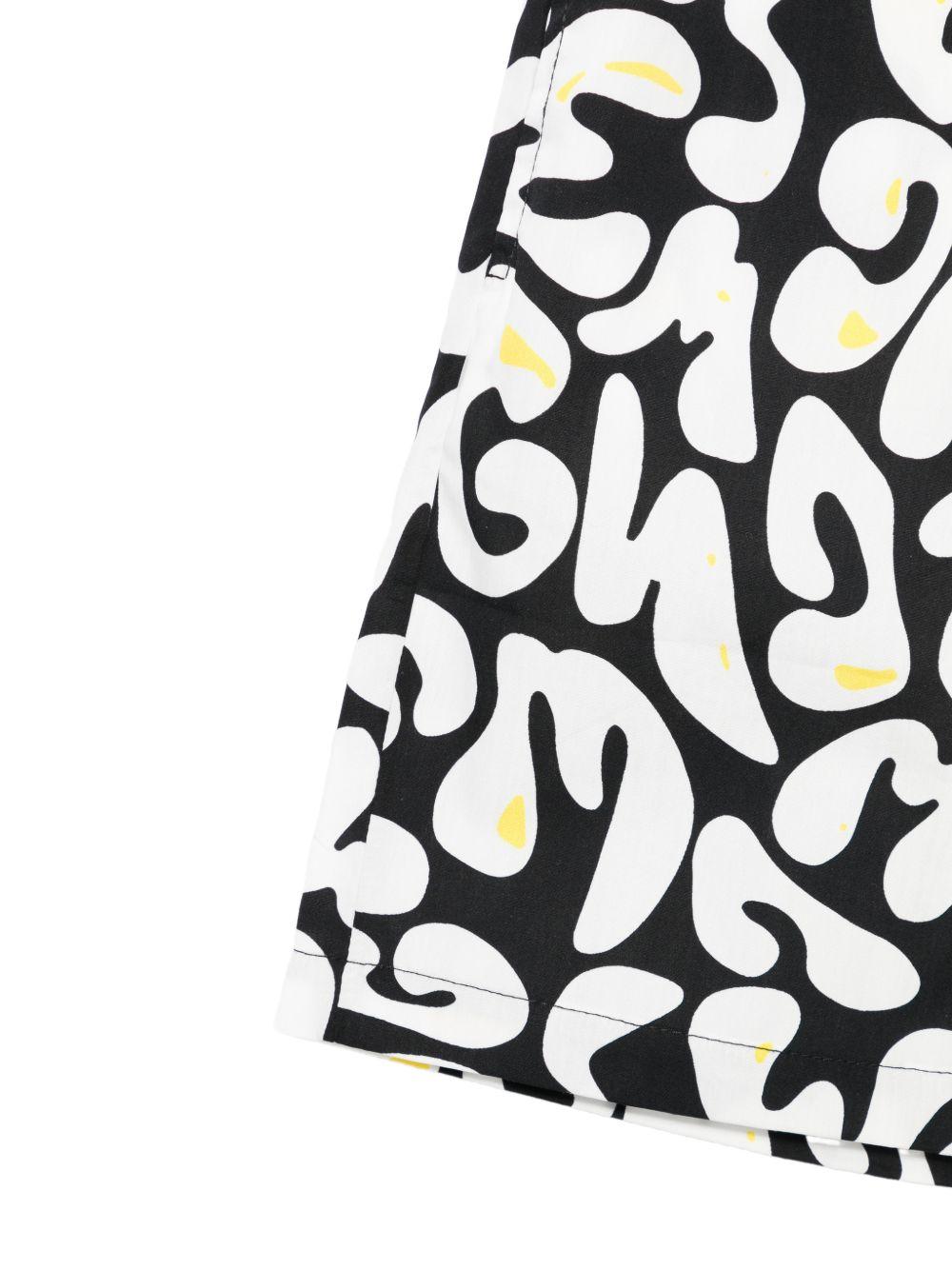 Shorts per bambino MSGM Kids multicolore con stampa logo all-over S6MSJBBE253 110 MSGM KIDS 