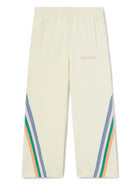 Pantaloni sportivi ampi per bambina Palm Angels Kids bianco con stampa PGCH00AS25FLE001 043B PALM ANGELS KIDS 
