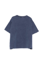 T-shirt per bambino Bobo Choses blu con scritta logo sul davanti B126AC014 411 BOBO CHOSES KIDS 