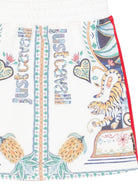 Gonna per bambina Just Cavalli Kids bianca con stampa JGP26150GO PALM PRISTINE ROBERTO CAVALLI KIDS 