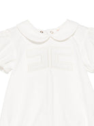 Tutina per neonata Elisabetta Franchi La Mia Bambina bianca con colletto a  Peter Pan ENBD0080JF054 0004 ElISABETTA FRANCHI KIDS 