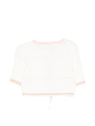 Cardigan per neonata Gensami bianco con applicazione farfalle CARD-BUTTERFLY-CO OFF WHITE/PINK GENSAMI 