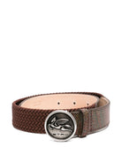 Cintura per bambino Etro Kids marrone con fibbia con Pegaso GX0P21 B0082 999 ETRO KIDS 