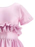 Abito per bambina Monnalisa rosa con ruches 17G904 7105 0090 MONNALISA KIDS 