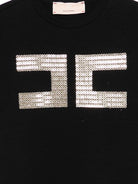 T-shirt per bambina Elisabetta Franchi La Mia bambina nera con paillettes EFTS2590JE006 N005 ElISABETTA FRANCHI KIDS 