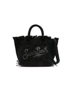 Borsa Colette MC2 Saint Barth nera con logo impreziosito da strass COL0001 02563L MC2 ST. BARTH KIDS 