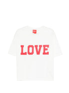 T-shirt da donna Merci bianca con stampa grafica Love MAM032 WHITE MERCI 