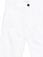 Pantaloni per bambino Paolo Pecora Kids bianco con pieghe frontali PP4312 BIANCO PAOLO PECORA KIDS 