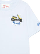 T-shirt per bambino MC2 Saint Barth Kids azzurra con dettaglio ricamato sul davanti POT0002 03321L MC2 ST. BARTH KIDS 