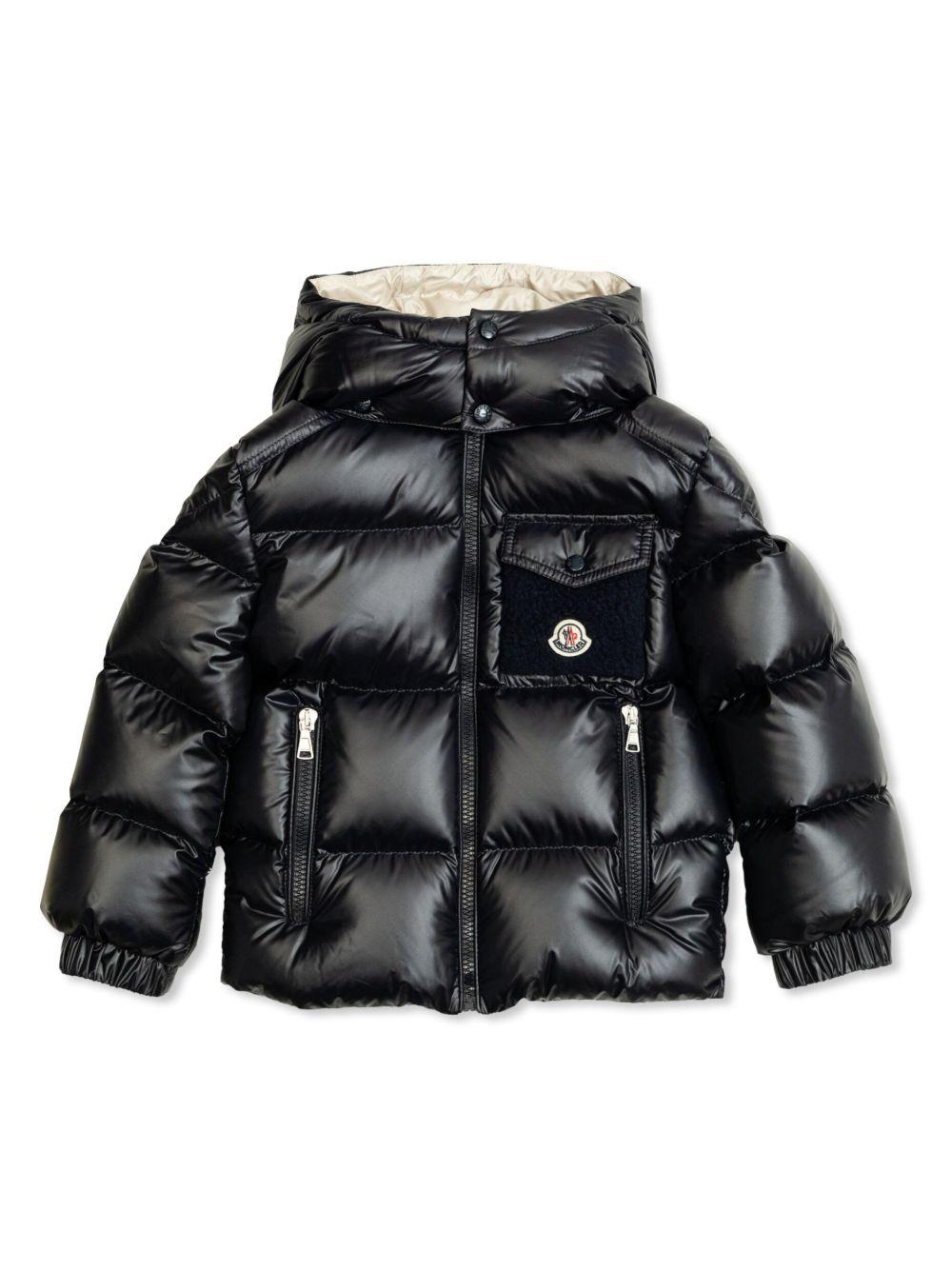 Giubbino Yule per bambino Moncler Kids nero con design imbottito L29541A00066597YX 778 MONCLER KIDS 