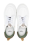 Sneakers in pelle per bambino Fendi Kids bianco con chiusura con lacci JMR522 AU2H F0C1A FENDI KIDS 