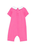 Tutina per neonata Moschino Kids fucsia con colletto alla Peter Pan MNY03YLAA03 50533 MOSCHINO KIDS 